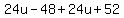 24u-48%2B24u%2B52