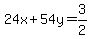24x%2B54y+=+3%2F2