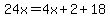 24x=4x%2B2%2B18