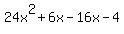 24x%5E2%2B6x-16x-4