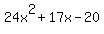 24x%5E2+%2B+17x+-+20