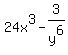 24x%5E3-3%2Fy%5E6