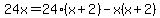 24x+=+24%28x%2B2%29-x%28x%2B2%29