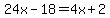 24x-18=4x%2B2