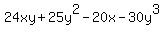 24xy%2B25y%5E2-20x-30y%5E3