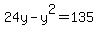 24y+-+y%5E2+=+135