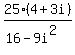 25%284%2B3i%29%2F%2816-9i%5E2%29