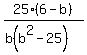 25%286-b%29%2F%28b%28b%5E2-25%29%29