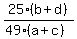 25%28b%2Bd%29%2F%2849%28a%2Bc%29%29