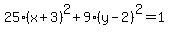 25%28x%2B3%29%5E2%2B9%28y-2%29%5E2+=+1