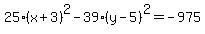 25%28x%2B3%29%5E2-39%28y-5%29%5E2=-975