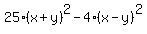 25%28x%2By%29%5E2-4%28x-y%29%5E2