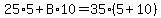 25%2A5%2BB%2A10=35%2A%285%2B10%29