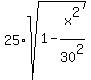 25%2Asqrt%281-x%5E2%2F30%5E2%29