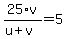 25%2Av%2F%28u%2Bv%29=5