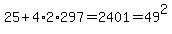 25%2B4%2A2%2A297=2401=49%5E2