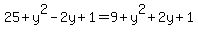 25%2By%5E2-2y%2B1=9%2By%5E2%2B2y%2B1