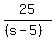 25%2F%28%28s-5%29%29