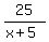 25%2F%28x%2B5%29