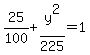 25%2F100+%2B+y%5E2%2F225+=+1