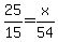 25%2F15+=+x%2F54