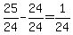 25%2F24+-+24%2F24+=+1%2F24