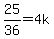 25%2F36=4k