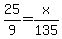 25%2F9=x%2F135