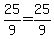 25%2F9+=+25%2F9