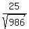 25%2Fsqrt%28986%29