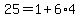 25=1%2B6%2A4