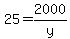 25=2000%2Fy