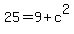 25=9%2Bc%5E2