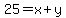 25=x%2By