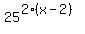 25%5E%282%28x-2%29%29