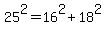 25%5E2=16%5E2%2B18%5E2