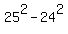 25%5E2-24%5E2
