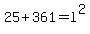 25+%2B+361+=+l%5E2
