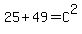 25+%2B+49+=+C%5E2