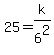 25+=+k%2F6%5E2