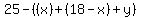 25-%28%28x%29%2B%2818-x%29%2By%29%29