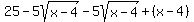 25-5sqrt%28x-4%29-5sqrt%28x-4%29%2B%28x-4%29