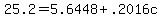 25.2+=+5.6448+%2B+.2016c
