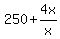 250%2B4x%2Fx
