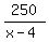 250%2F%28x-4%29