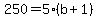 250=5%28b%2B1%29