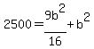2500=9b%5E2%2F16%2Bb%5E2