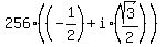 256%2A%28%28-1%2F2%29+%2B+i%2A%28sqrt%283%29%2F2%29%29