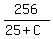 256%2F%2825+%2B+C%29