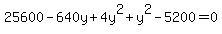 25600-640y%2B4y%5E2%2By%5E2-5200=0